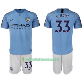 Jalkapallo Peliasut Manchester City G.JESUS 33 Lasten Koti Pelipaita 2018-2019 Lyhythihainen